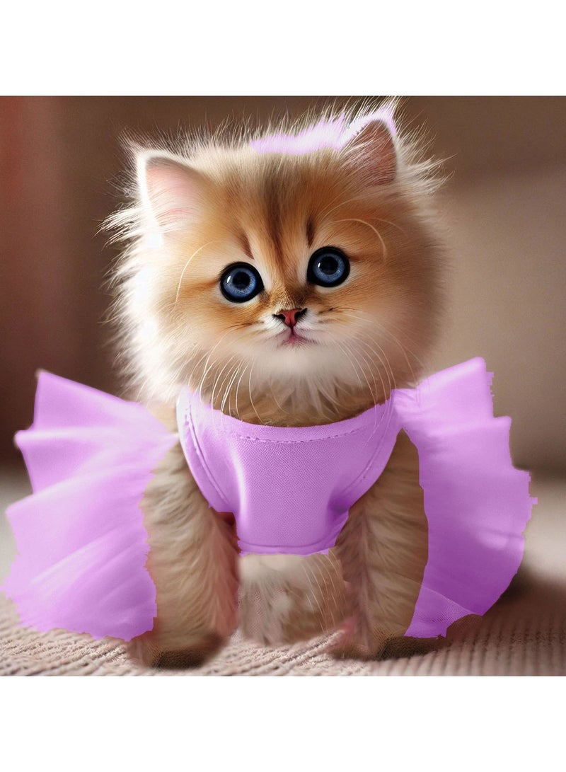 A.M Pet Swan Fairy Dress for Small Dogs and Cats, Puppy Clothes, Princess Tutu Skirt, Chihuahua, Yorkies, Pet Clothes for Cats - Image 1