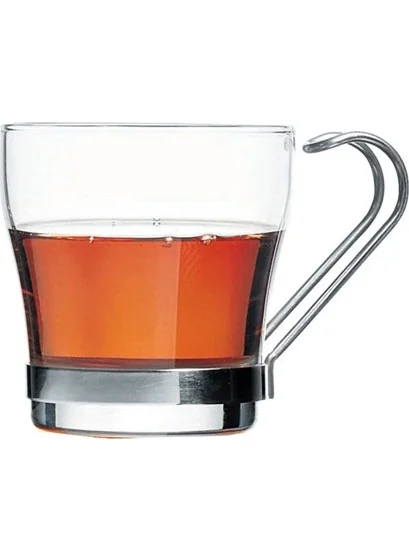 Paşabahçe 42665 Metal Glass with Handle, 2-pack