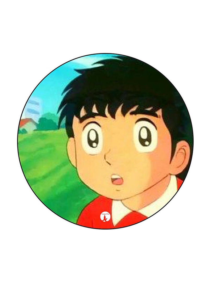 Anime Captain Majid Printed Mouse Pad Round  Multicolour
