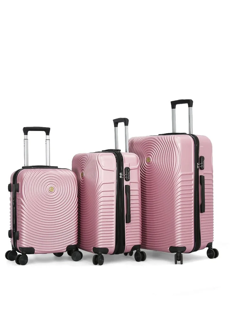 جيوردانو Giordano 3 piece hard trolley with TSA lock rose colour