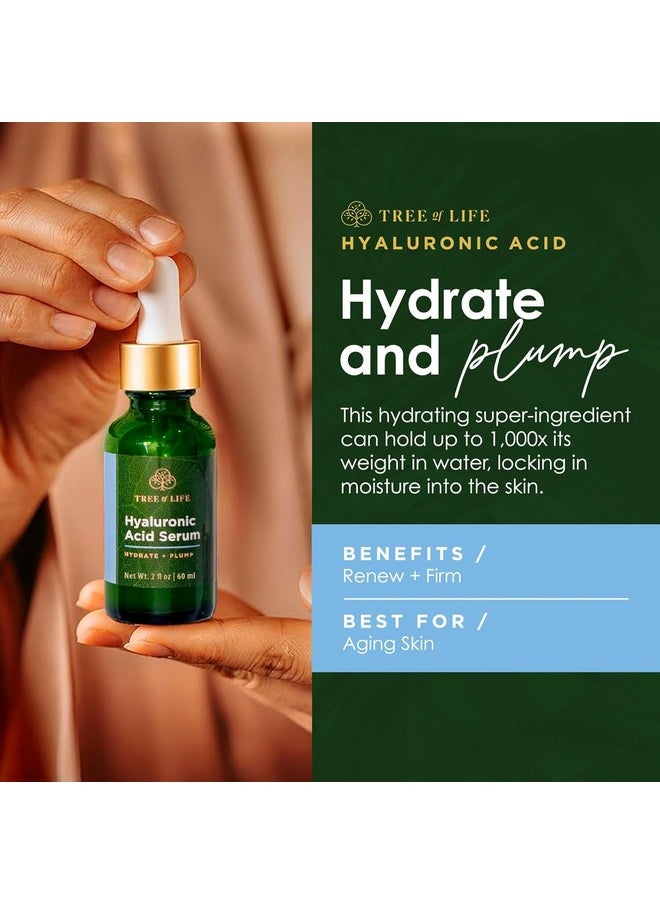 Tree of Life Beauty - Hyaluronic Acid Serum, Skin Brightening Face Oil For Dark And Age Spots, Facial Serums For Dry And Sensitive Skin Care With Vitamin E For Soft Smooth Skin, 2 Fl Oz - Image 1