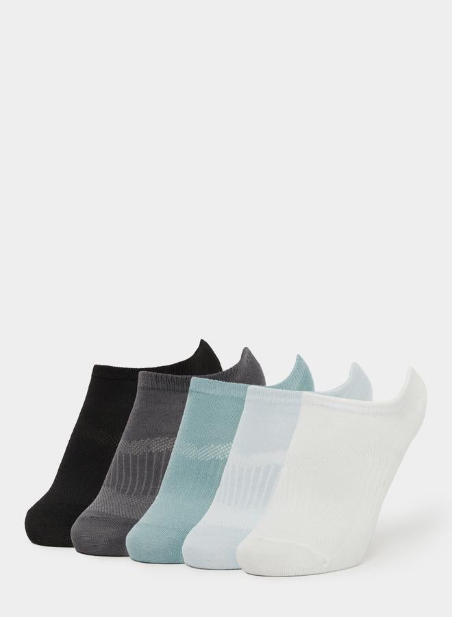 ستايلي ستيلاي طقم 5 أزواج - جوارب كاحل مسامية سادة - Image 1