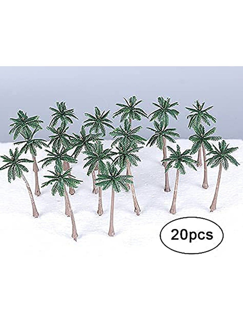 كابتن تيك 20pcs Plastic Fake Mini Coconut Palm Tree for Crafts, Artificial Miniature Plant Pots Bonsai Craft Micro Landscape DIY Decor, Miniature Beach Accessories - Image 4