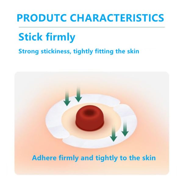 Cisila 20 Pcs Ostomy Supplies Skin Barrier Strips Waterproof Leak - Skin Adhesive Ostomy Barrier Tape for Colostomy Stoma Bags (20) - Image 4