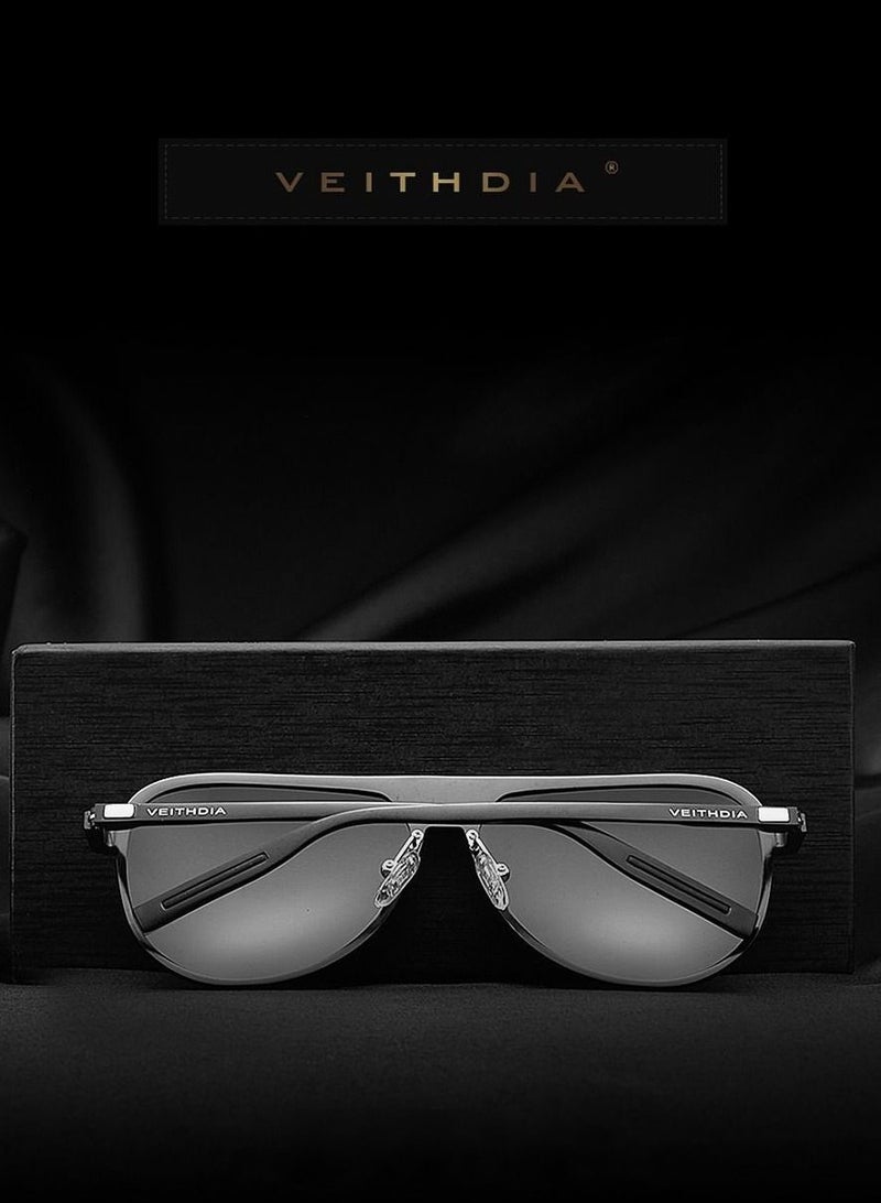 Veithdia Men's Polarized Aluminum Magnesium Full Frame UV400 Sunglasses  - Image 2