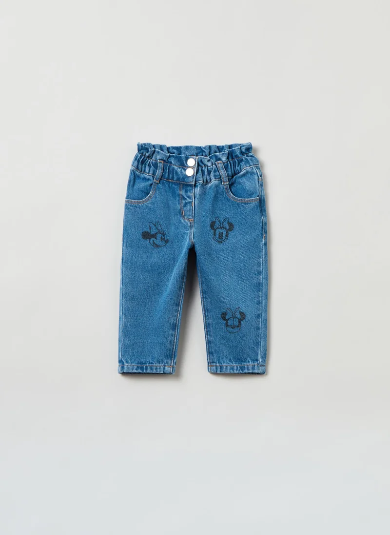 Ovs OVS Slouchy Jeans With Disney Baby Minnie Mouse Print