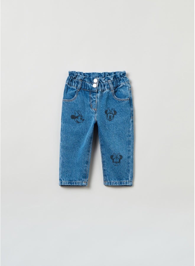 Ovs OVS Slouchy Jeans With Disney Baby Minnie Mouse Print - Image 1