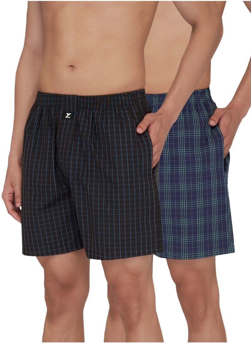 XYXX IntelliEaze Super Combed Cotton Boxer Shorts for mens pack of 2  - Image 1