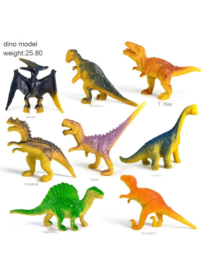 NIBEMINENT Mini Realistic Dinosaur Model - T-Rex, Triceratops, Spinosaurus, T-Rex Cake Topper Toy