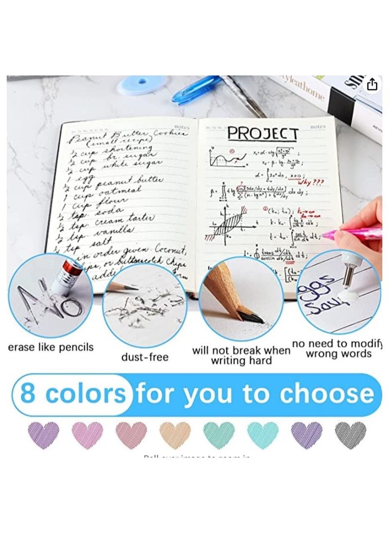 EMIRAND Erasable Gel Pens: 0.5mm Thermal Ink Rollerball Pens with Erasers, 8 Color Set for Kids, Adults, School, and Office Supplies  - Image 4