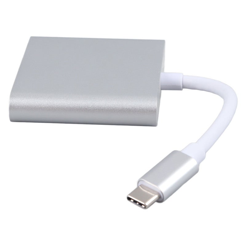 محطة إرساء USB C ثلاثية في واحد، موزع من سبيكة الألومنيوم مع PD بقدرة 60 واط وواجهة وسائط متعددة عالية الدقة 4K ومنفذ USB 3.0 - سرعة نقل 5 جيجابت في الثانية، موزع نوع C للمسرح المنزلي والمكتب والتدريس - Image 5