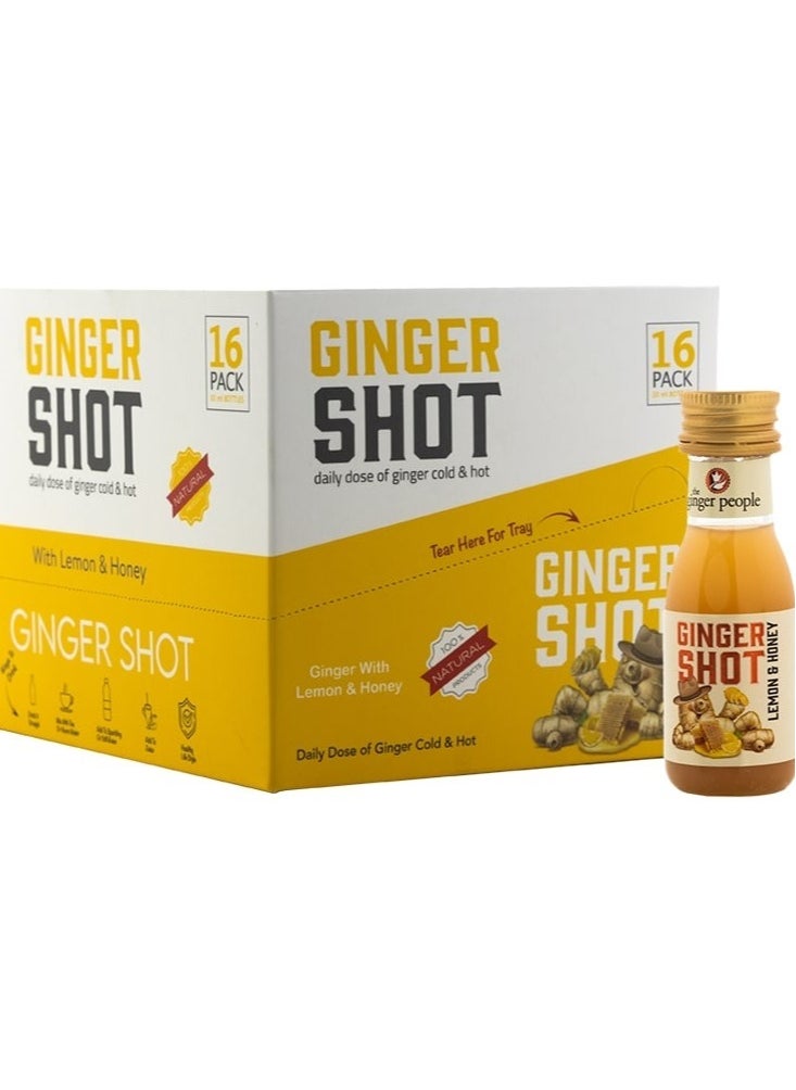 The Ginger People Ginger shot with lemon & honey 30ml pack of 32  - Image 2