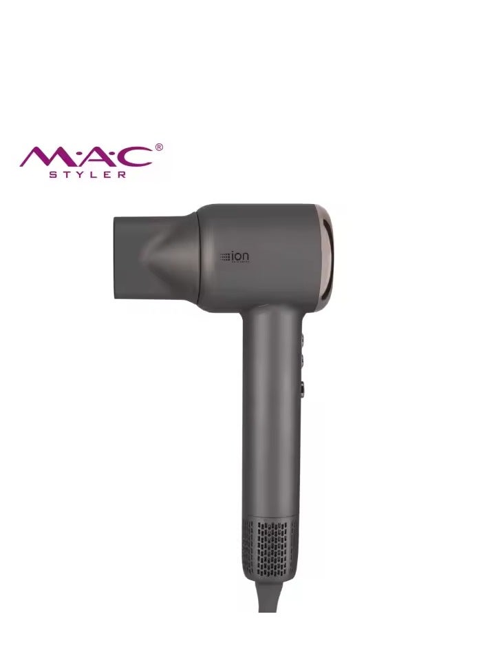 Mac Styler MAC Pro High-Speed Magnetic Hair Dryer – 110,000 RPM Salon-Quality Dryer with Removable Air Hood for Fast, Professional Styling  - Image 3