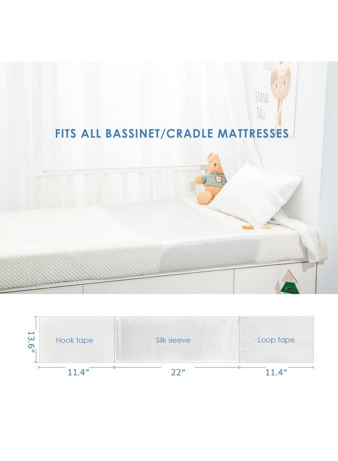 PROMEED 100% Mulberry Silk Bassinet Sleeve for Baby Bald Spots, Preminium 23 Momme Silk Bassinet Half Sheet for Baby Hair Loss(White) - Image 5