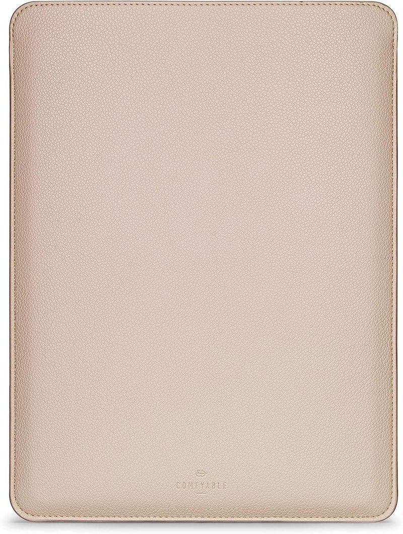 Comfyable Laptop Sleeve 15 Inch Precisely Compatible with MacBook Air 15 M5 M4 M3 M2 2026 Faux Leather Cover Case Sand - Image 2