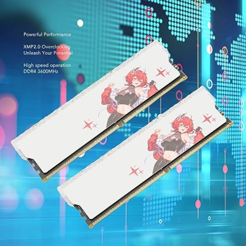 وحدة ذاكرة الألعاب DDR4 3600 ميجاهرتز، XMP 2.0 PC4-28800 CL16 1.35 فولت، مبدد حراري من الألومنيوم RGB Sync، مجموعة ذاكرة الوصول العشوائي المكتبية UDIMM 288 دبوس وحدتين 16 جيجابايت (2 × 8 جيجابايت) - Image 3