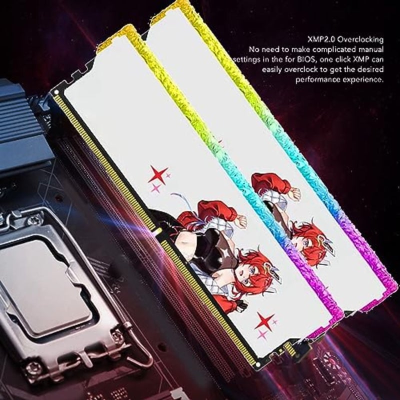 وحدة ذاكرة الألعاب DDR4 3600 ميجاهرتز، XMP 2.0 PC4-28800 CL16 1.35 فولت، مبدد حراري من الألومنيوم RGB Sync، مجموعة ذاكرة الوصول العشوائي المكتبية UDIMM 288 دبوس وحدتين 16 جيجابايت (2 × 8 جيجابايت) - Image 4