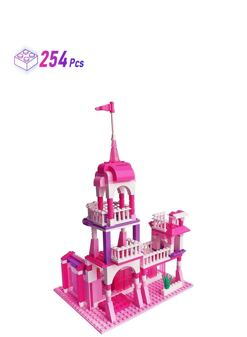 ويبي مجموعة مكعبات بناء قلعة الأميرة الملكية البلاستيكية من ويبي، متعددة الألوان، 254 قطعة - Image 1
