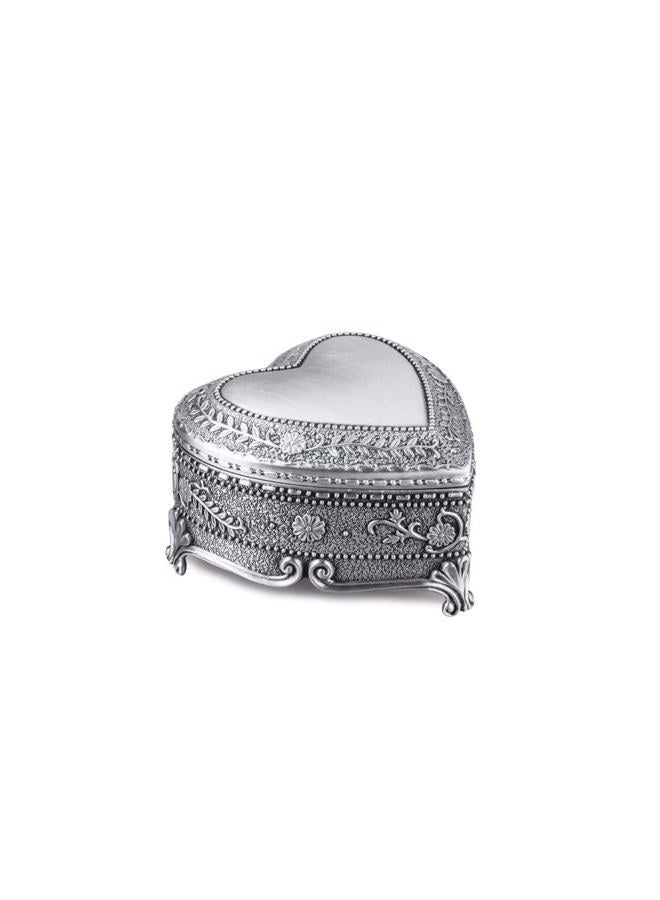 Feyarl Vintage Jewelry Box Heart Shape Trinket Box Ring Earrings Treasure Organizer Box Christmas Brithday Gift - Image 1