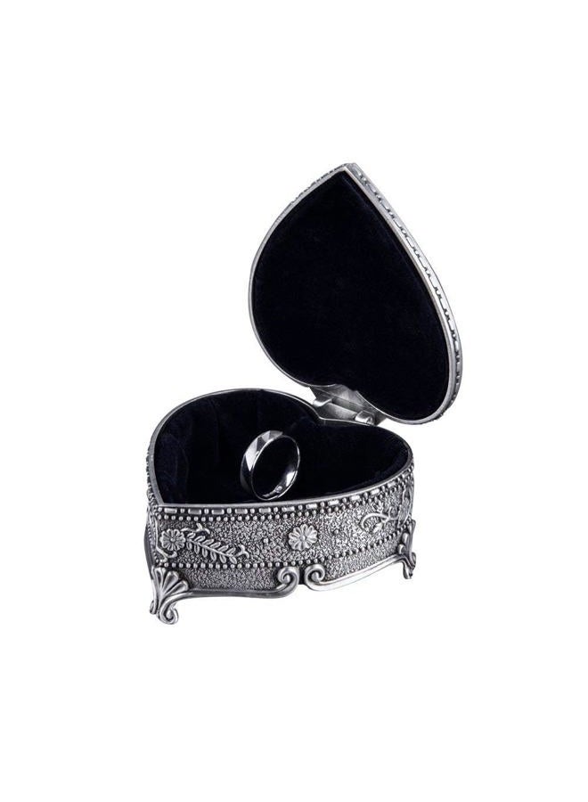 Feyarl Vintage Jewelry Box Heart Shape Trinket Box Ring Earrings Treasure Organizer Box Christmas Brithday Gift - Image 2