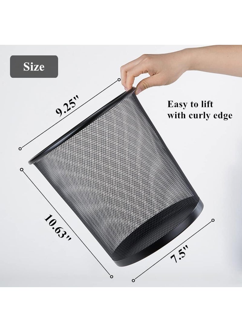 NY Enterprise NY Enterprise Ideal Round Trash Cans for Home or OfficeMetal Mesh Big Size Dustbin for Room for KidsMetal Trash Bin Ideal for HomeOfficeCoffee ShopHotelBathroomLiving RoomPaper Basket Pack 1  - Image 2