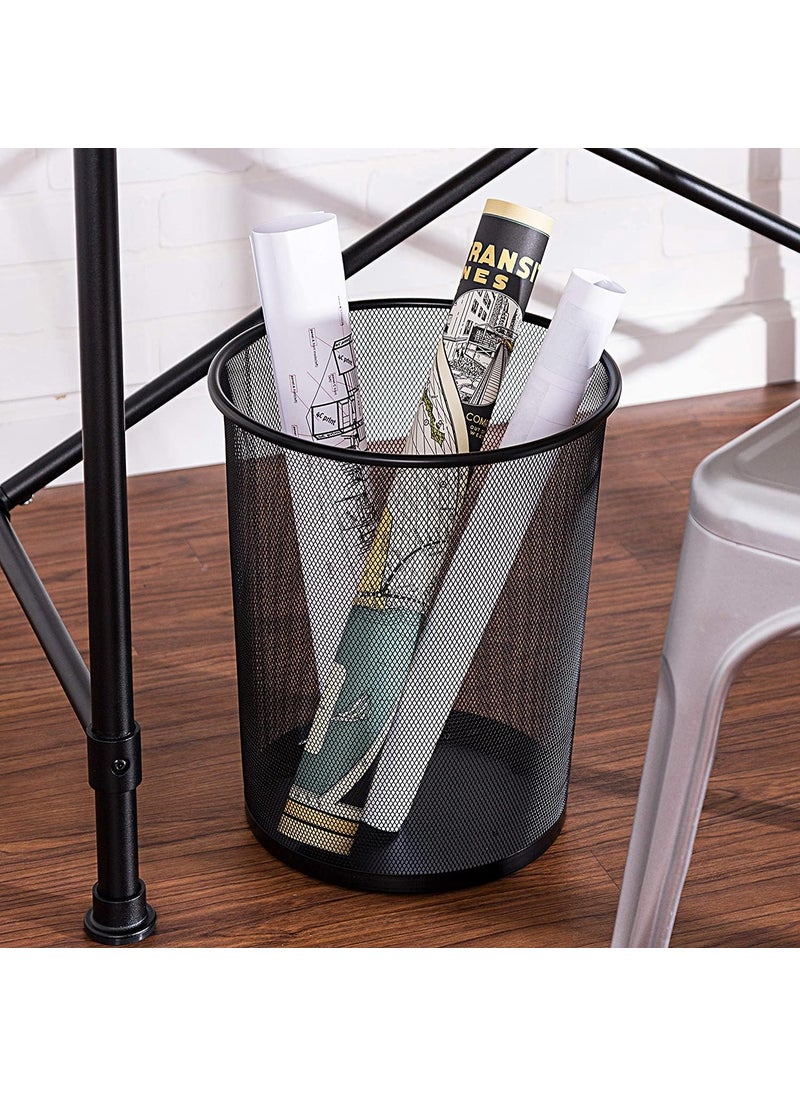 NY Enterprise NY Enterprise Ideal Round Trash Cans for Home or OfficeMetal Mesh Big Size Dustbin for Room for KidsMetal Trash Bin Ideal for HomeOfficeCoffee ShopHotelBathroomLiving RoomPaper Basket Pack 1  - Image 3