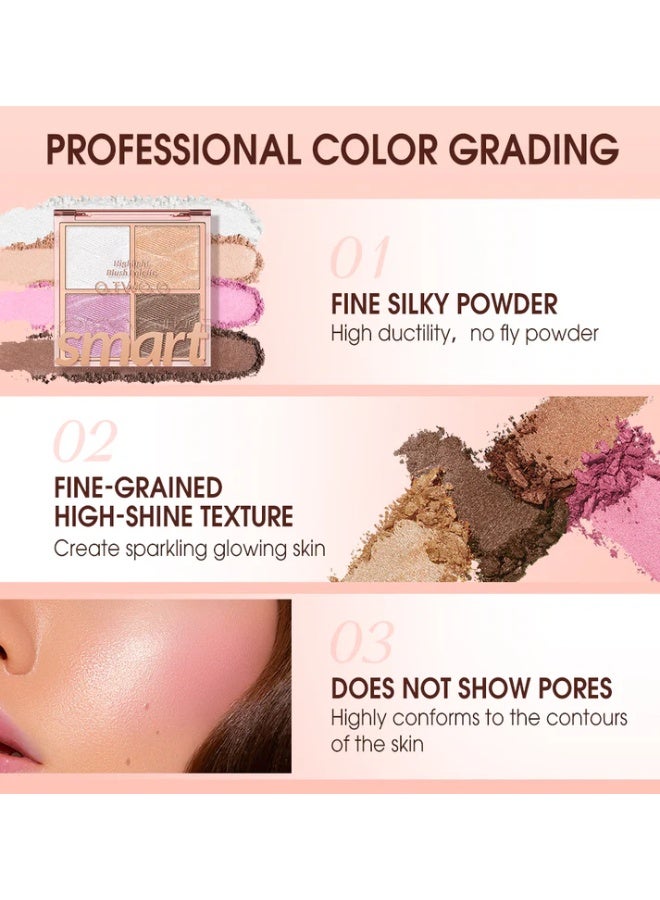 OTWOO O.TWO.O 3D Glitter Glow Highlight Palette – Multi-Dimensional Radiance (#2, HONEY LEMON) - Image 5