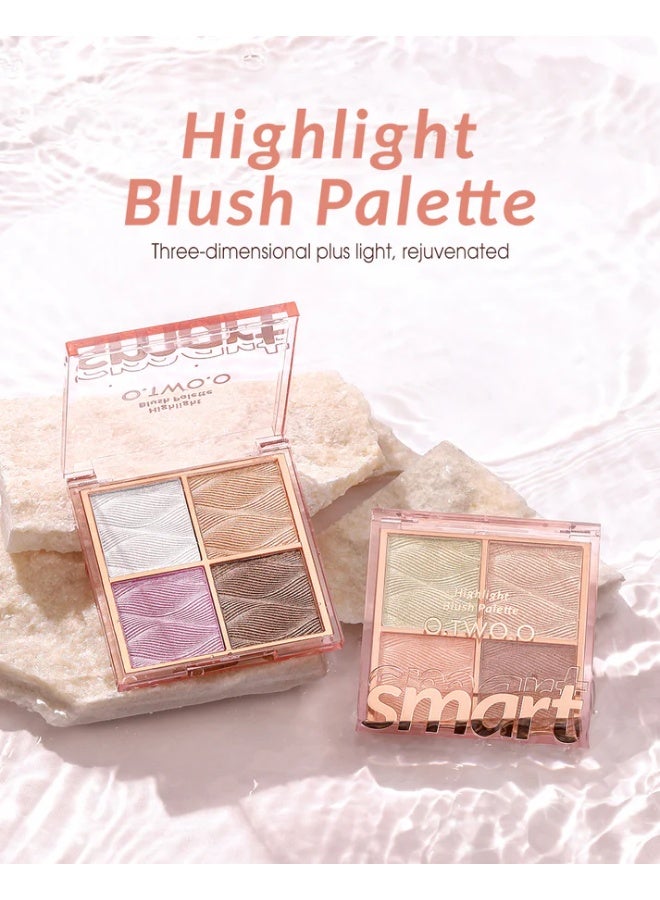 OTWOO O.TWO.O 3D Glitter Glow Highlight Palette – Multi-Dimensional Radiance (#2, HONEY LEMON) - Image 2