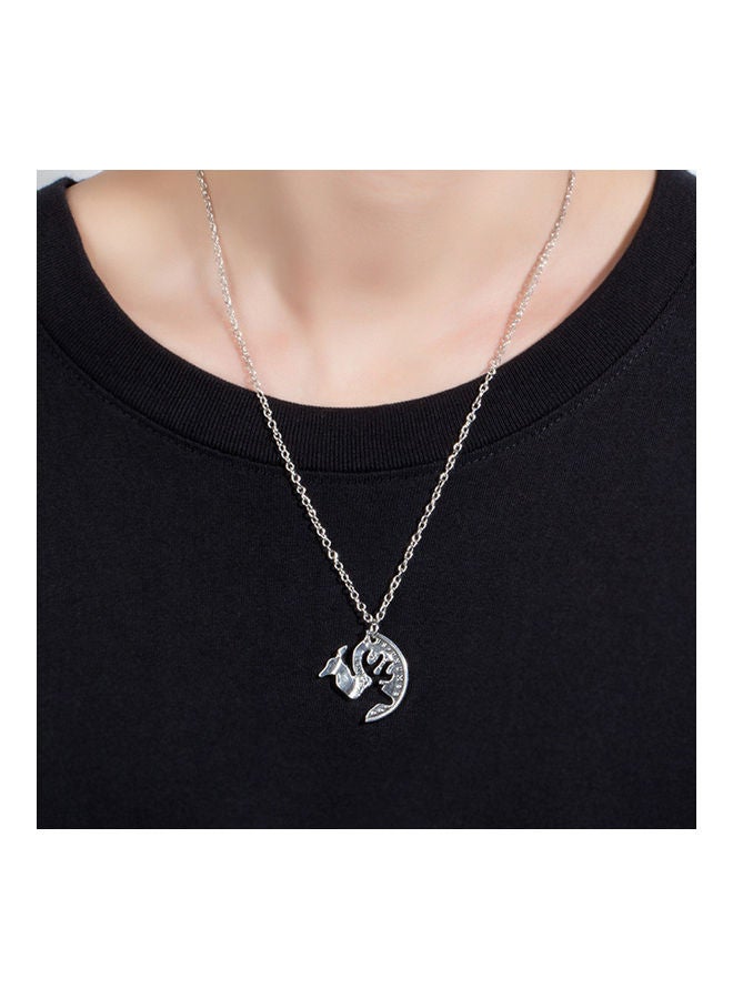 NIBEMINENT 2-Piece Deer Puzzle Disc Pendant Couple Necklace  - Image 4