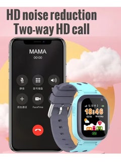 Nabi Kids Smart Watch With Calling Feature Support SIM Card Waterproof Watch Phone for Children Kid Student One Button Speed Dial Voice Call Chat HD Touch Screen Offers Security Positioning Watch Blue  - Image 2