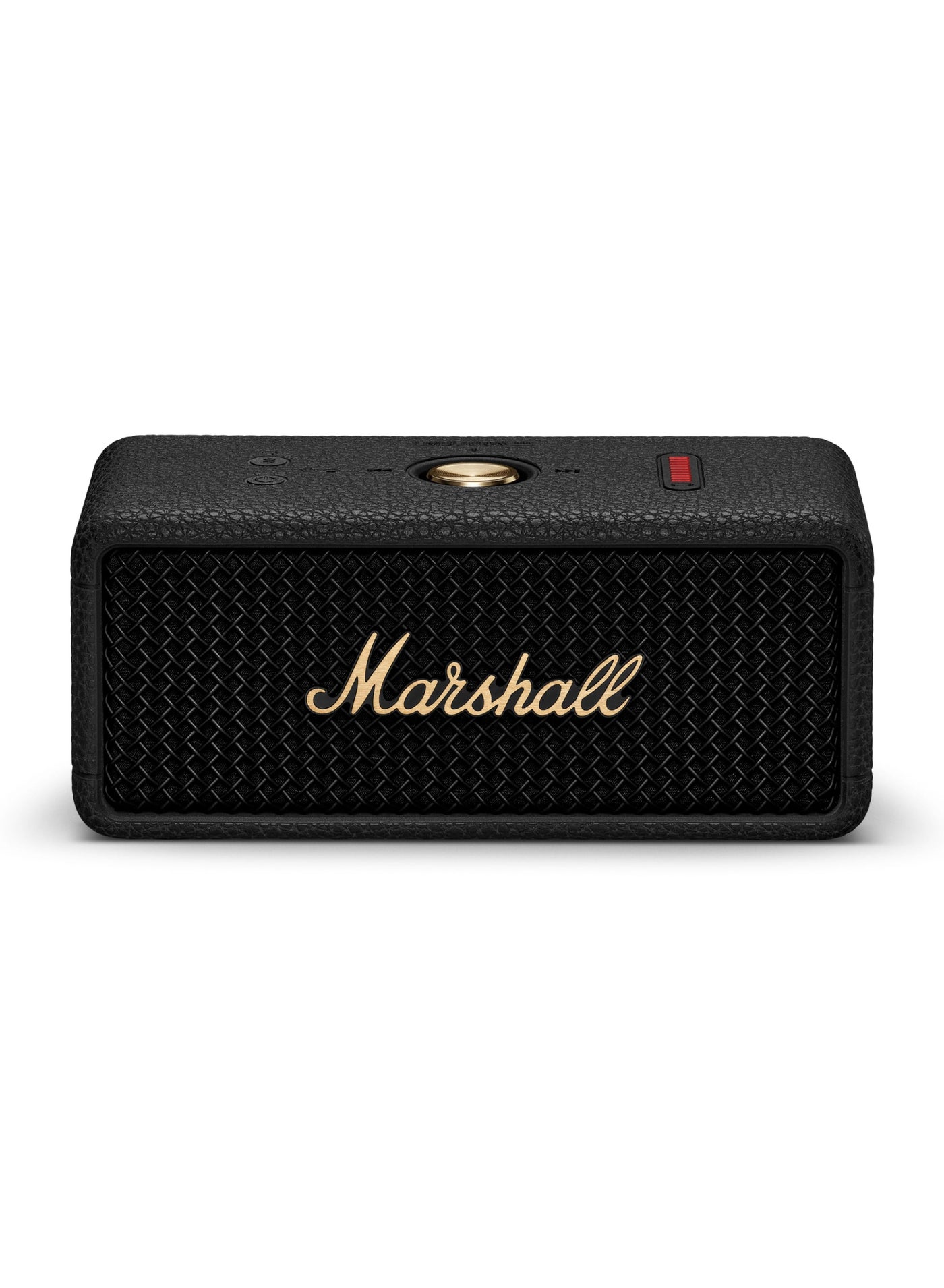 Marshall Emberton III Portable Bluetooth Speaker - Water Resistant Wireless Speaker Portable Speaker With 32+ Hours Of Playtime Black and Brass