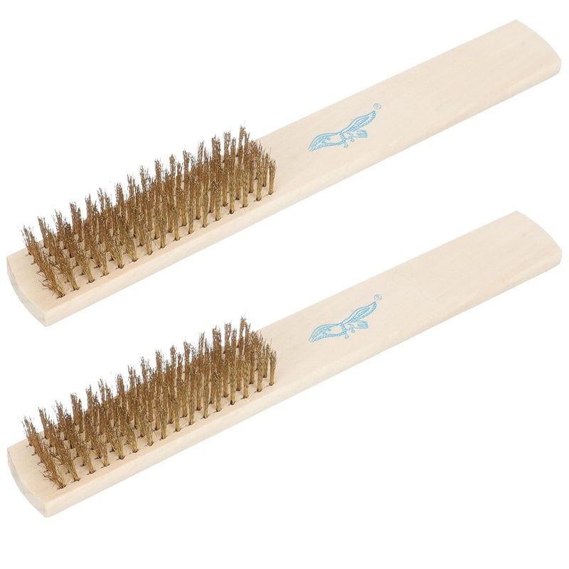 2Pcs Steel Wire Cleaning Brush Set for Rust and Slag Removal Multi-Function Wire Cup Brush with Soft Bristles for Metal Surface Cleaning - Image 1