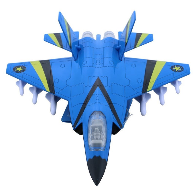 هسوميد Alloy PlanesAirplaneAircraft Toy with Pull Back Stealth Bombers and Fighter Planes Black Blue - Image 1