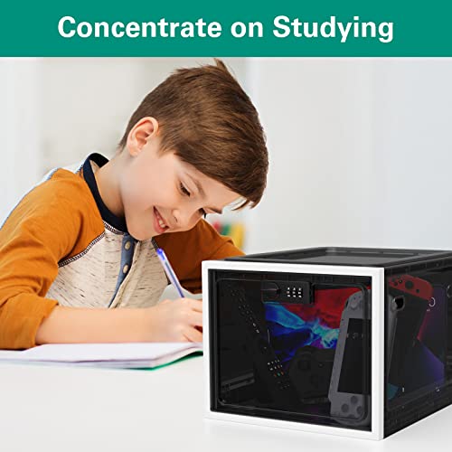 iBune Large Medication Lock Box, Lockable Medicine Storage Box for Medicine Safe/Phone/Refrigerator/Personal Items/Home/Office/Dorm, Black - Image 3