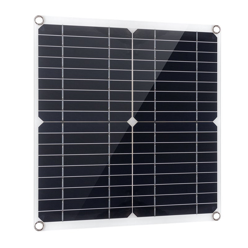 Portable 300W Solar Flexible Panel Kits Monocrystalline Silicon Solar Panel with 30A Controller Dual USB Charging Port DC5521 Battery Clamp Interface for Charging 5V Mobile Phones Sports Cameras, 12V - Image 4