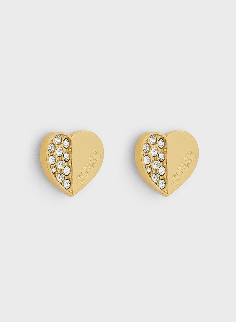 GUESS Heart Stud Earrings