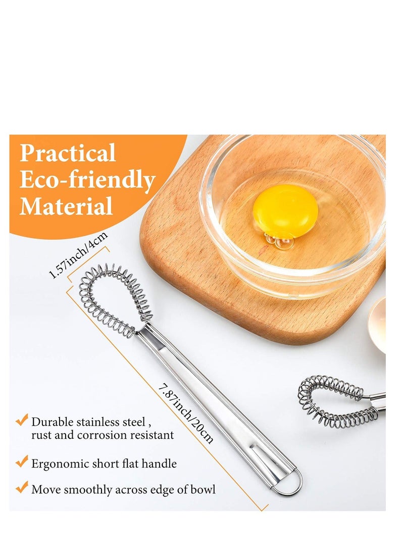 Generic Egg Beater Stainless Steel Mini Spring Coil Whisk Silicone Whisk Hand Held Sauce Stirrer Blender Milk Frother Foamer Coffee Mixer  - Image 3