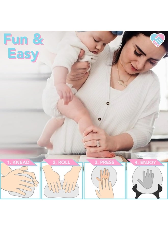 Casting Keepsakes Deluxe Clay Hand Print & Footprint Kit - Dries Stone Hard - No Bake - Air Drying (Makes 2 Plaques) - Image 5