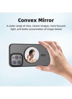 Magnetic Selfie Mirror for Back Camera Phone Reference Mirror Selfie Artifact for IPhone 16 15 14 13 12 & MagSafe Case & All Phones