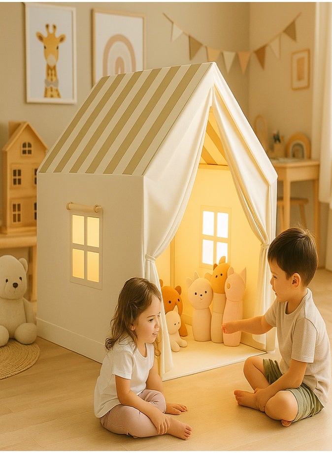 LIVVY Kids Indoor Play Tent House with Plush Toys – Large Foldable Playhouse for Boys & Girls | Pretend Play Castle, Bedroom & Playroom Decor, Perfect Birthday & Christmas Gift - Image 2