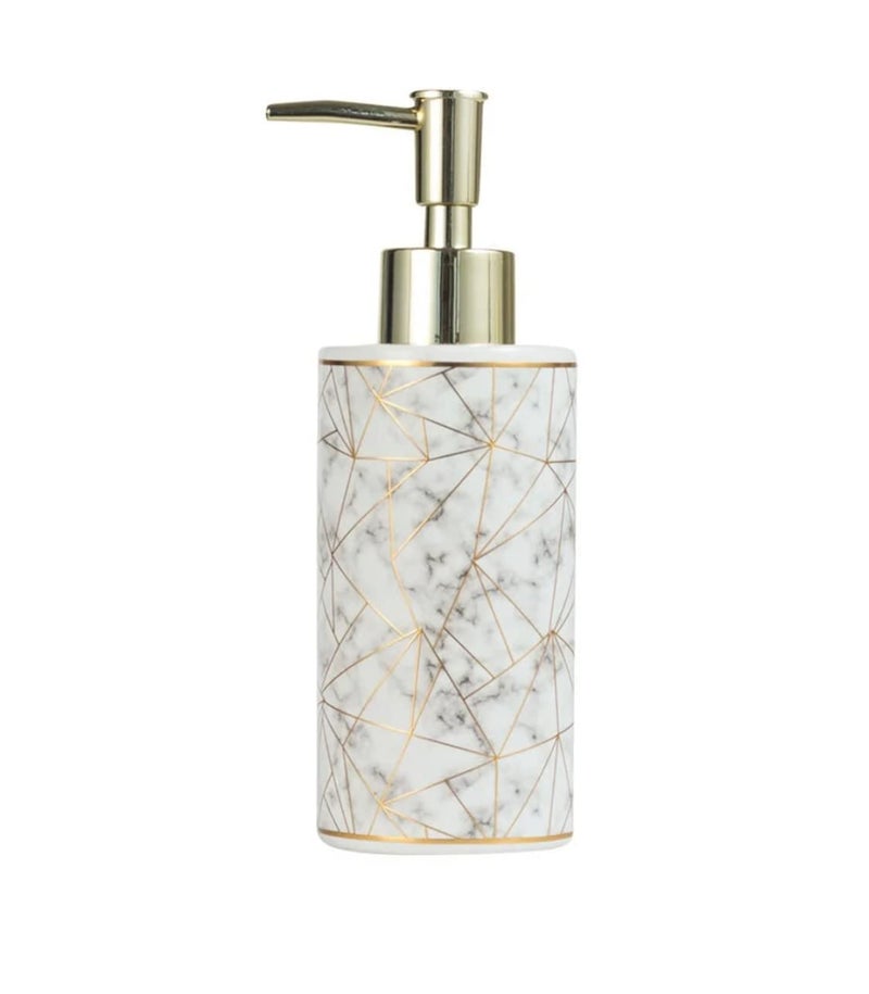 Saaikee Soap Dispenser for Bathroom and Kitchen for Liquid Handwash Ceramic 300 ML White - Image 3