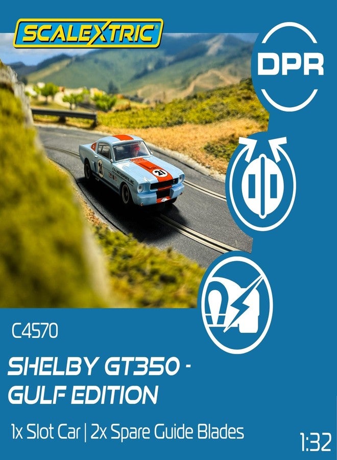 Scalextric C4570 Shelby GT350 - Gulf Edition Slot car Racing - Image 3