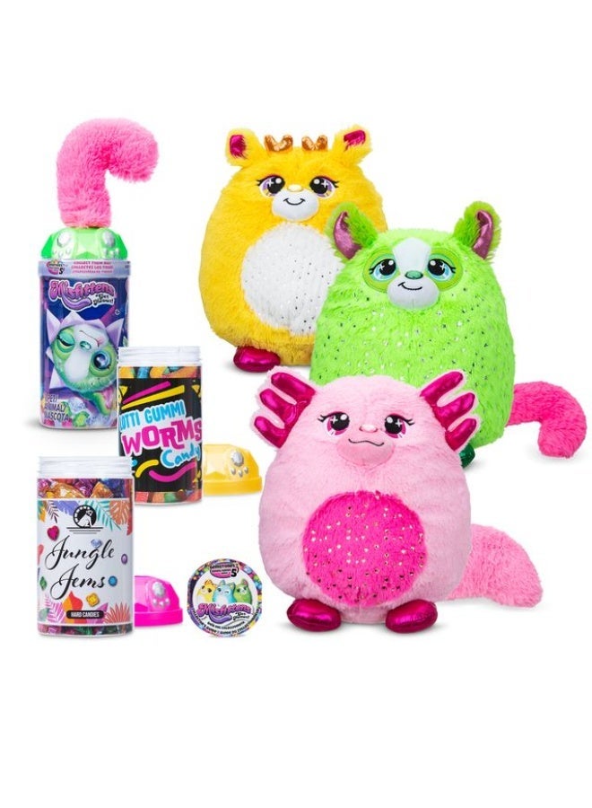 Misfittens Gemstones Wave 3 Surprise Blind Bag Plush Animal Toy – Squishy Mystery Capsule | Fox Axolotl Bunny Cheetah | Collectible Soft Toy Gift for Girls Boys Ages 4+ | Basic Fun - Image 5