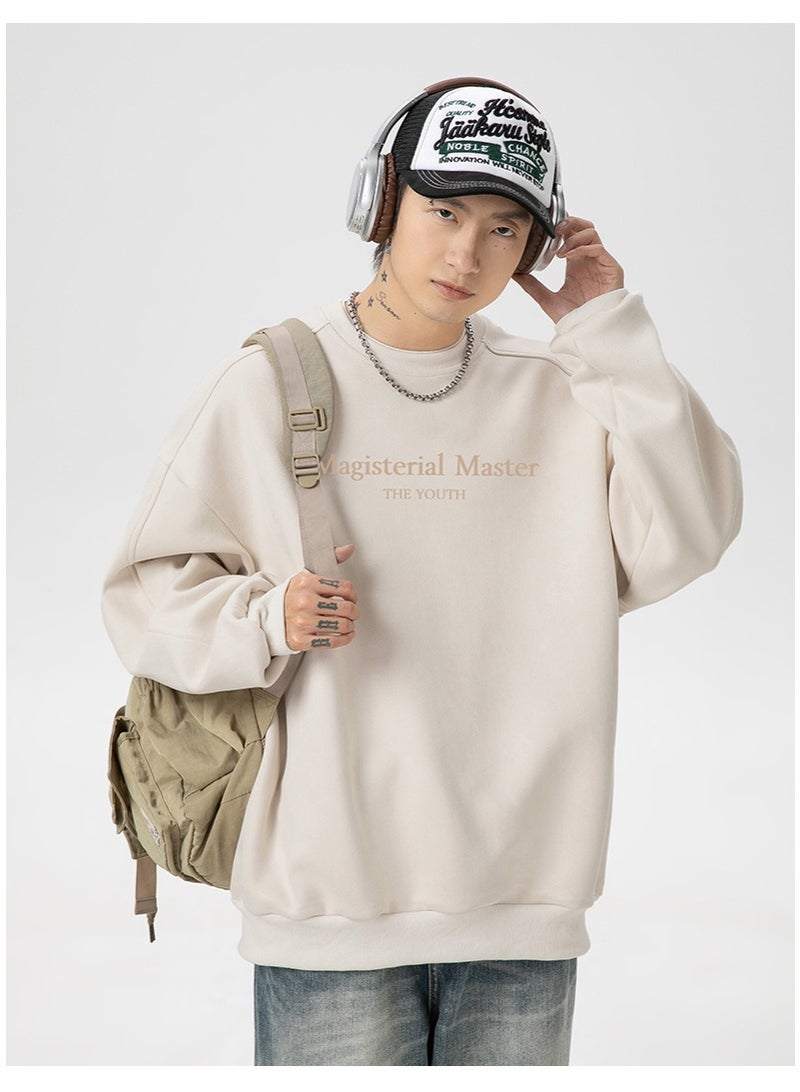 NIBEMINENT Sweatshirt Printed Round Neck Pullover Men's  Autumn Winter Warm Coats Fashionable Design Hoodies - Image 2