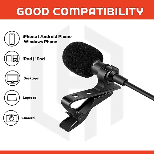 Humble HB-A01 Lavalier Lapel Condenser Mic for iPhone, USB Lightning Microphone for YouTube Vlogging Facebook Interview Livestream Video Recording and All(1.5 Meter) - Image 5