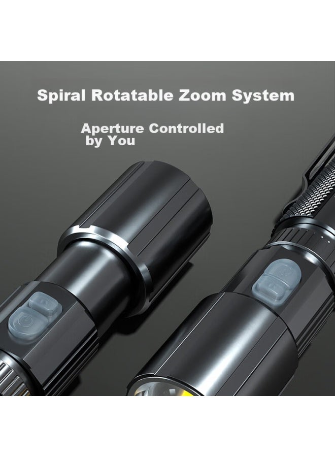 Warsun Y65S Flashlight, Zoomable, High-Intensity, Military-Grade, Long-Range, Led, Rechargeable, Waterproof, Searchlight, Emergency Light, Specialized - Image 4