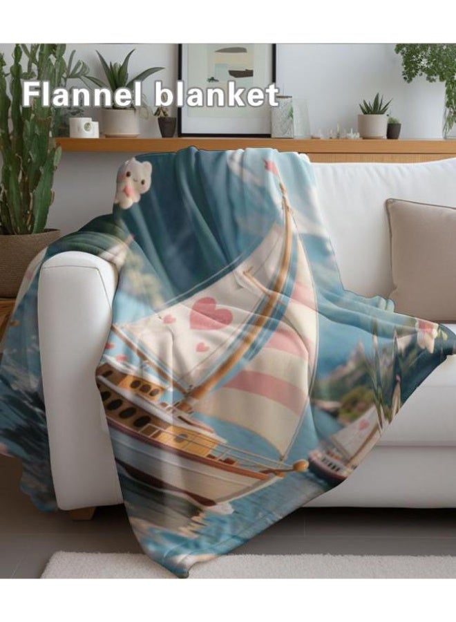 عام بطانية رقيقة من الفانيلا الكرتونية للأطفال والرضع (دافئة ومريحة، ومناسبة للنوم والألعاب) 70 سم * 100 سم - Image 5