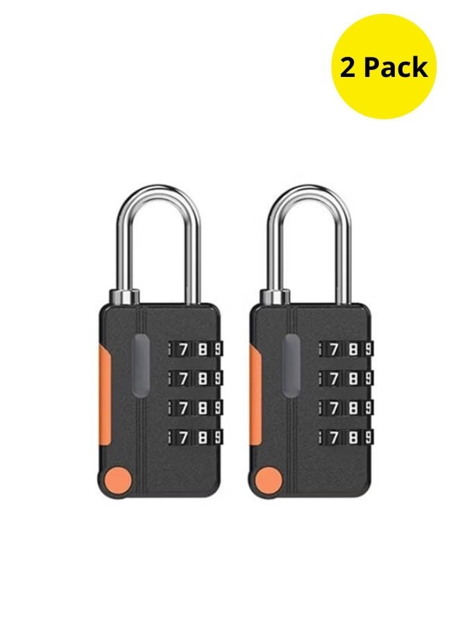2 Pack Combination Lock 4 Digit Outdoor Waterproof Padlock, High Security for Personal Drawers and Luggage - Image 1