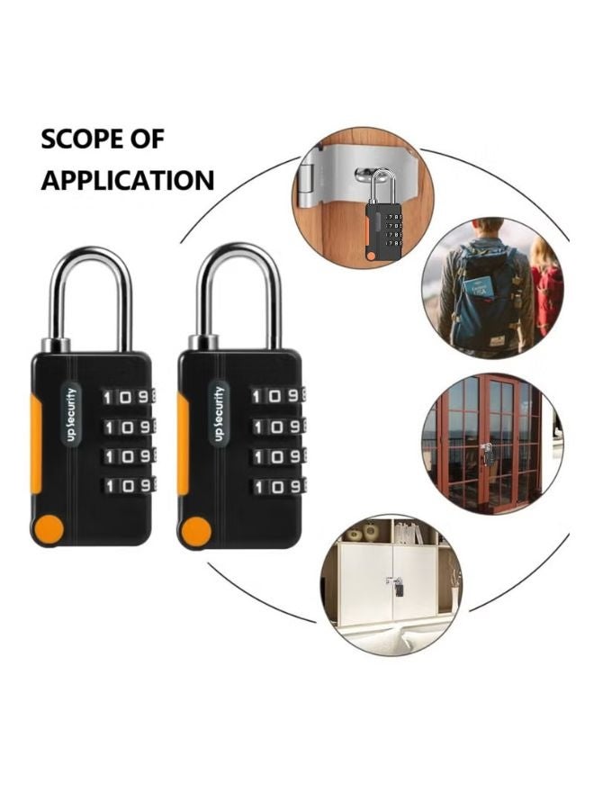 2 Pack Combination Lock 4 Digit Outdoor Waterproof Padlock, High Security for Personal Drawers and Luggage - Image 5