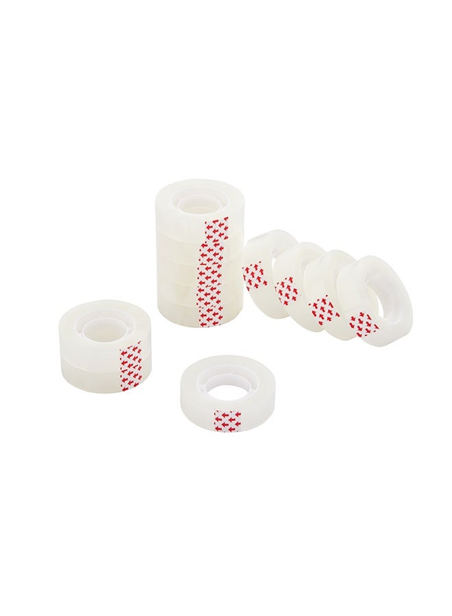 LAWAZIM Snail Clear Tape - 12 Piece, 1.5cmx33m, Transparent Adhesive Stationery Tape for School Office Home, Smooth Unwind Rolls for Paper Sealing, Label Protection, Light Repairs and Everyday Use - Image 2